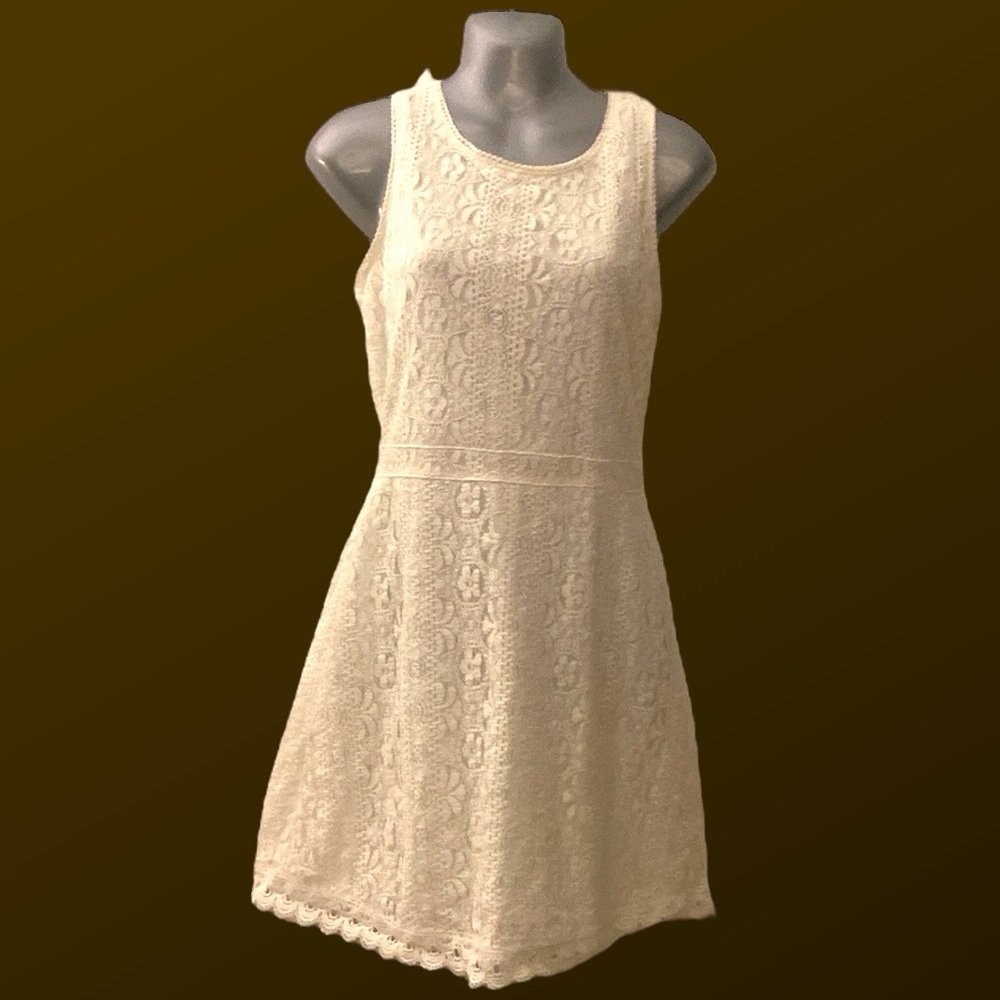 Elegant Cream lightweight lace dress